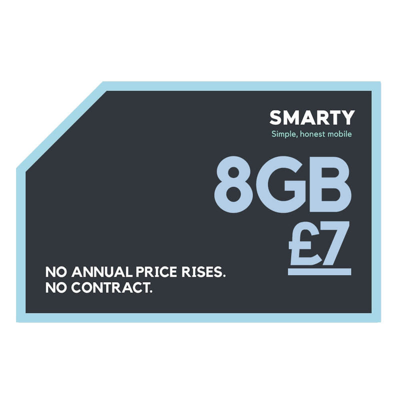 SMARTY Pay Monthly SIM 8GB / £7 Per Month / Pay Monthly