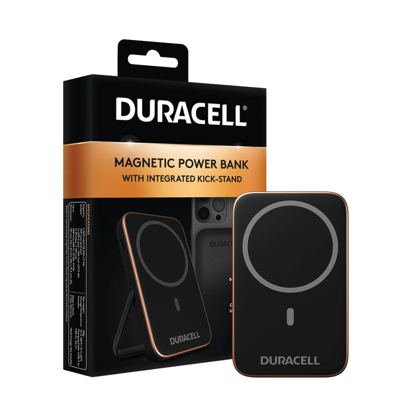 Duracell Duracell Magnetic Power Bank With Integrated Kick-Stand - 5,000 mAh Power Bank  Black / Brand New Condition