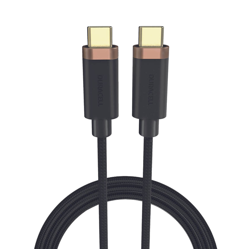 Duracell Duracell USB-C To USB-C Braided Cable 1 Metre / Black / Brand New Condition